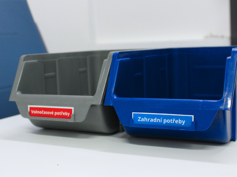 ukládací boxy se štítky - volnočasové potřeby, zahradní potřeby