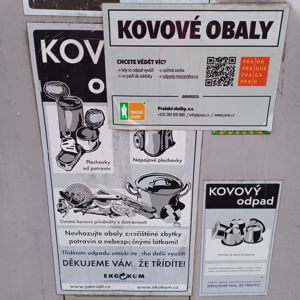 Detail konterjneru na kovy - co do kontejneru patří?