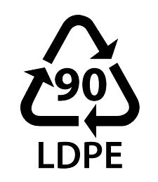 recyklační značka s číslem 90