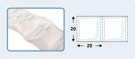 HDPE vzduchové polštářky 200 × 200 mm