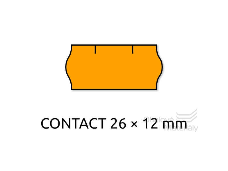 Cenové etikety REFLEXNÍ ORANŽOVÉ, 10 míst 26*12 mm - 6 ks