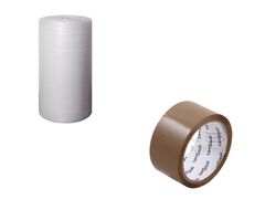Set bublinková fólie 100cm + hnědá lepicí páska