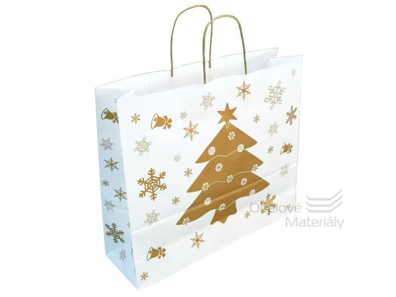 Dárková taška 42*13*37 cm, bílý sulfátový papír 120 g